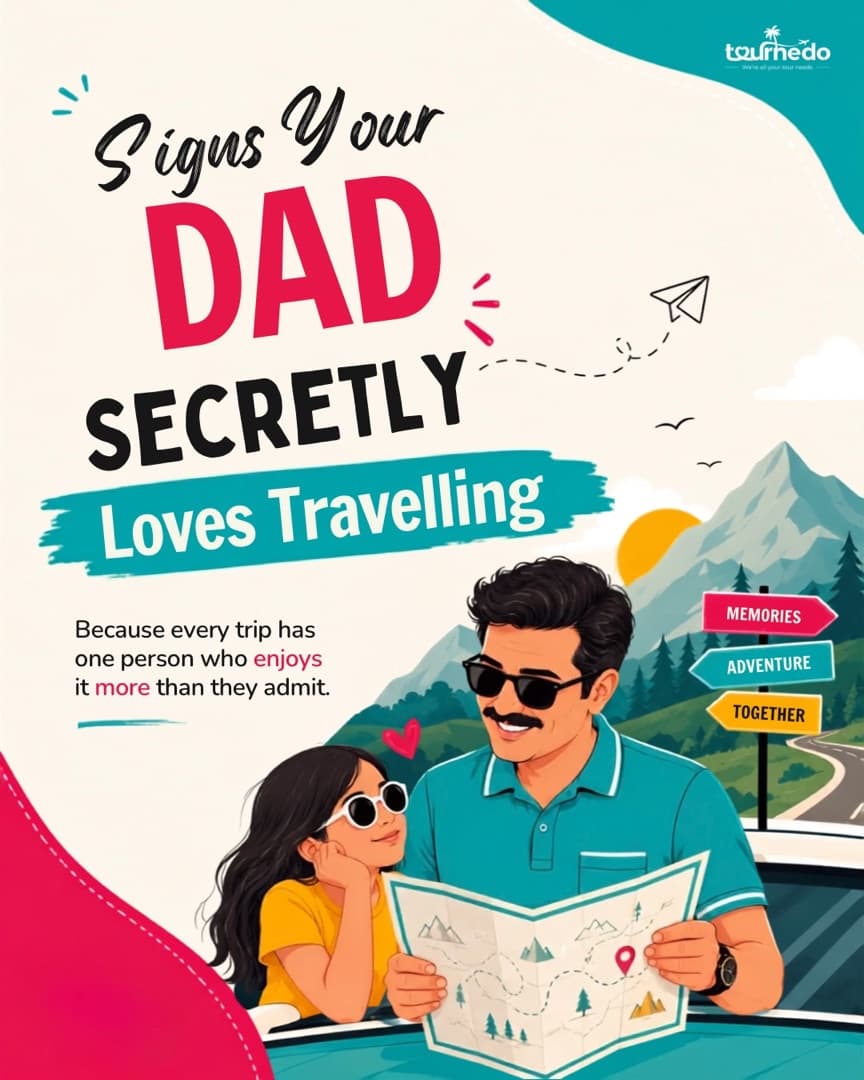 Instagram post: signs your dad loves travelling